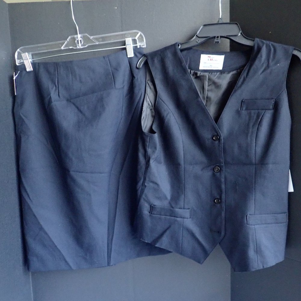 Murphy & Hartelius Black Skirt and Vest Size 6